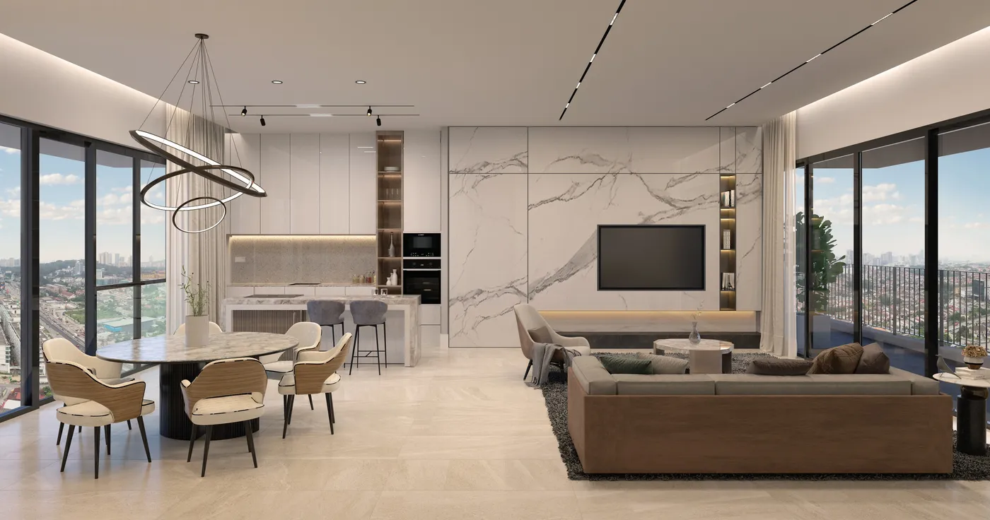 Stellar Damansara @ Petaling Jaya — living & dining room