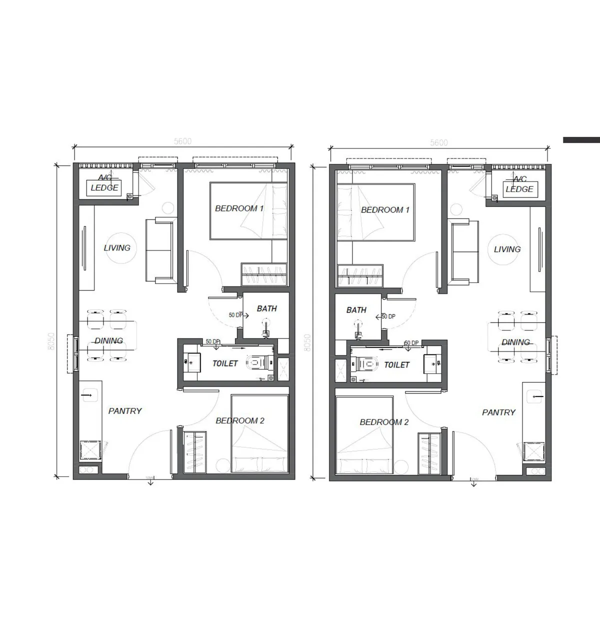 Keeperz Suites @ Gelugor floor plan A / A1B