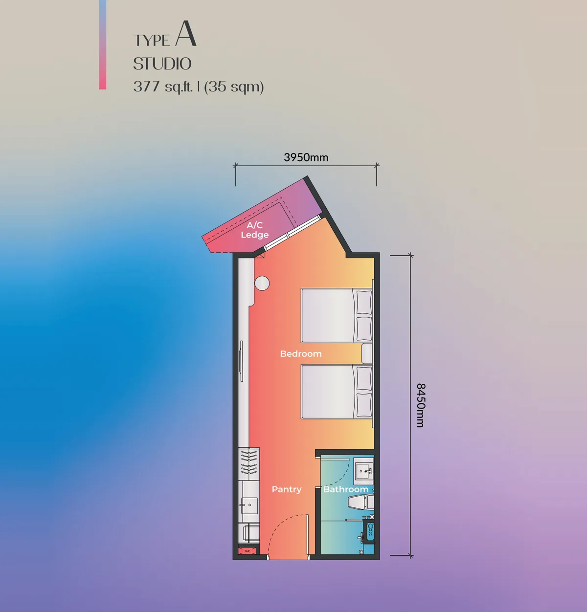 Noordinz Suites @ George Town floor plan Type A
