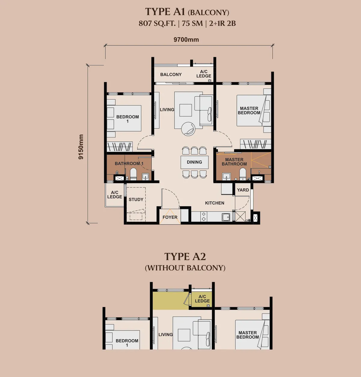 The Queenswoodz @ Bukit Jalil 户型图 A