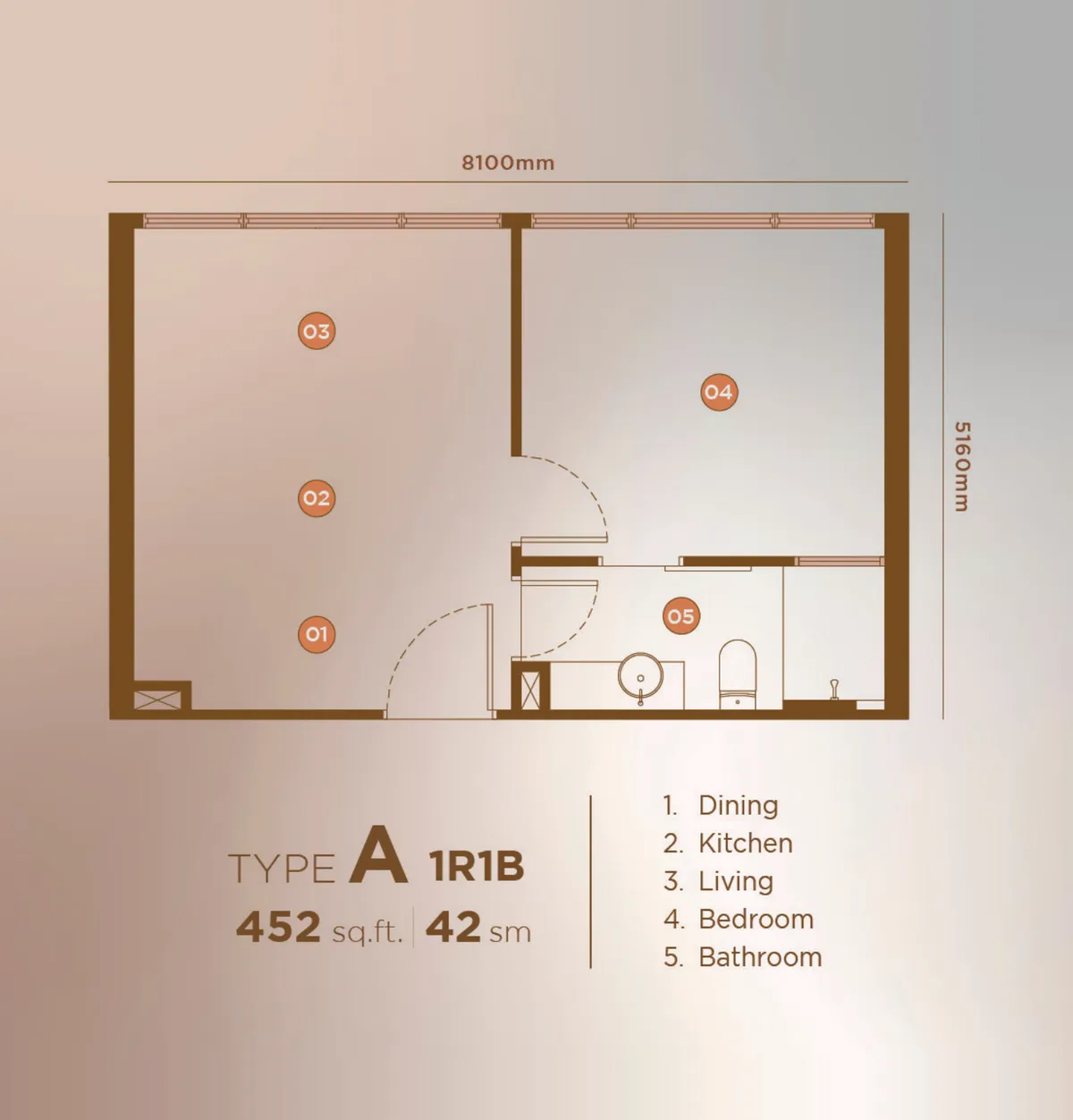 Hugoz Suites @ KL City Centre floor plan Type A