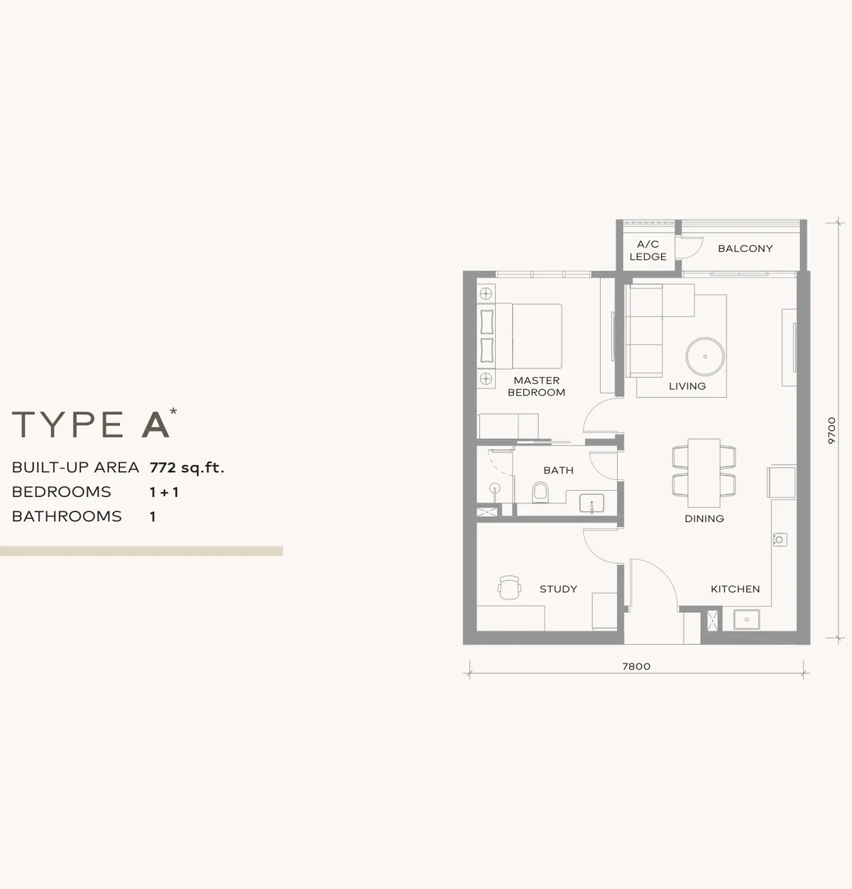 Khaya Residences @ Bangsar 户型图 A型