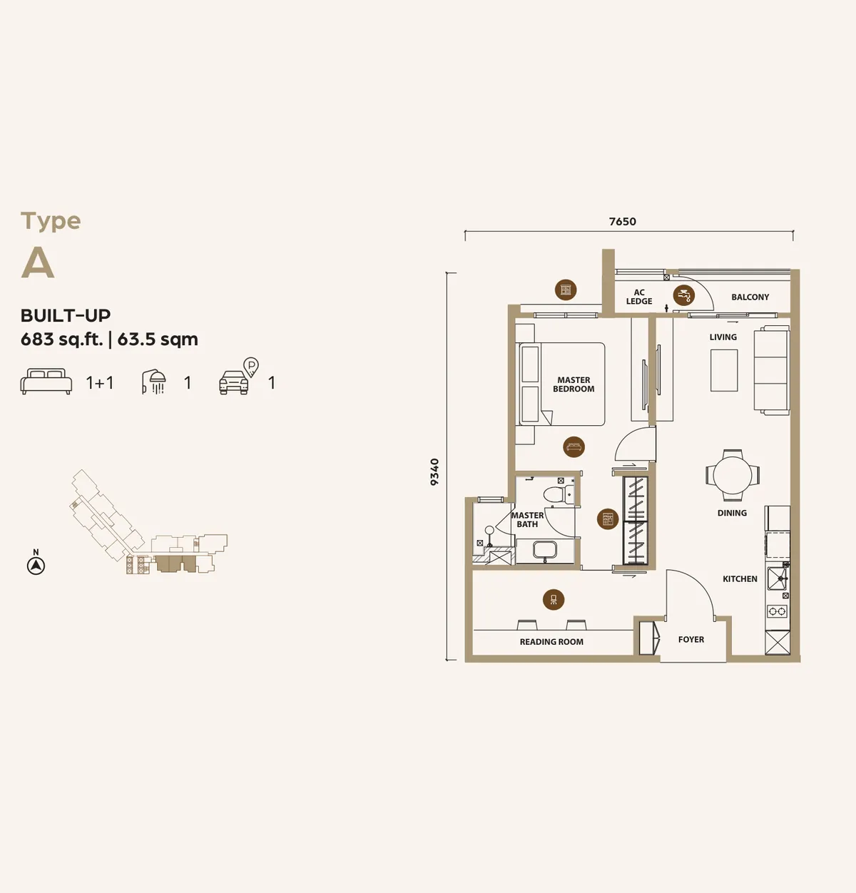 Lunar Seputeh @ Kuala Lumpur floor plan Type A