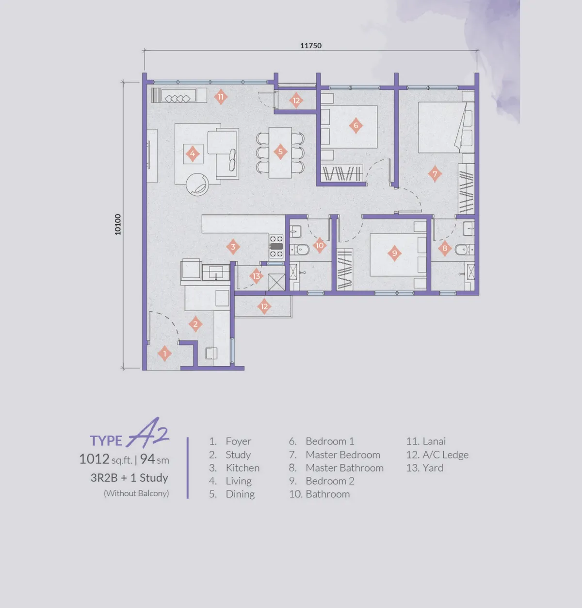 Veladaz Residences @ Bukit Jalil 户型图 A2