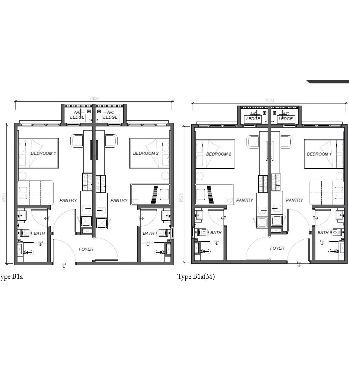 Keeperz Suites @ Gelugor floor plan B / B1A