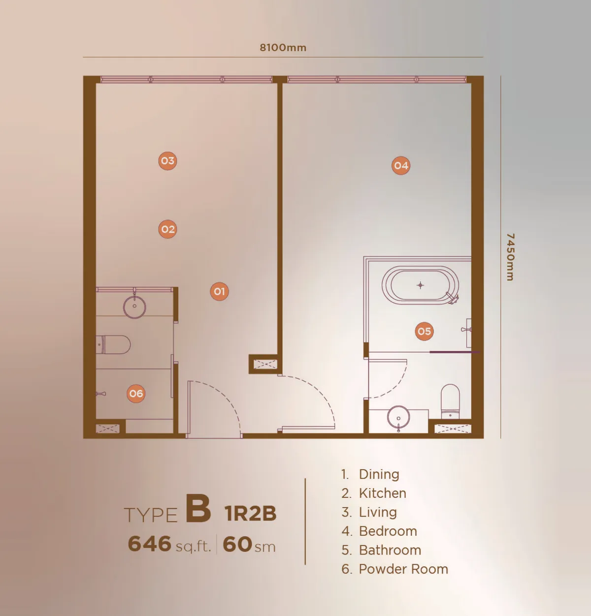 Hugoz Suites @ KL City Centre floor plan Type B