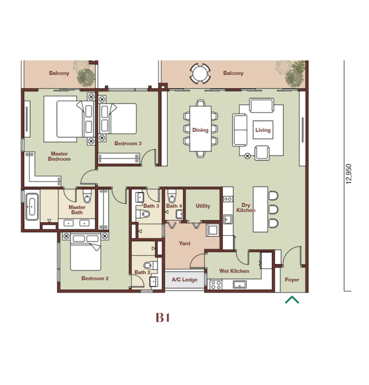 Zenia @ Parkcity Damansara floor plan Condovilla Type B