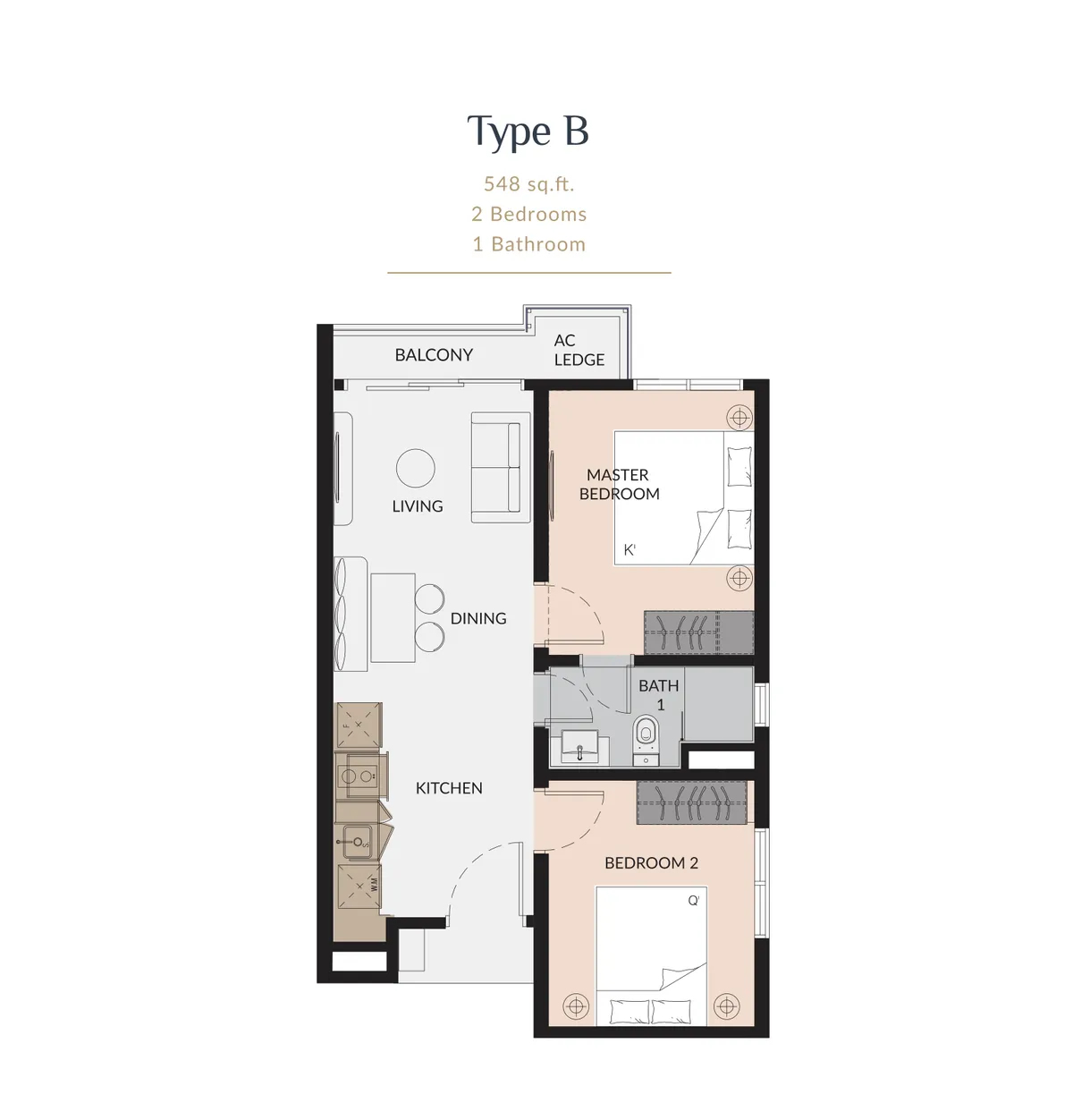 Laurel Residence @ Bangsar South floor plan Type B