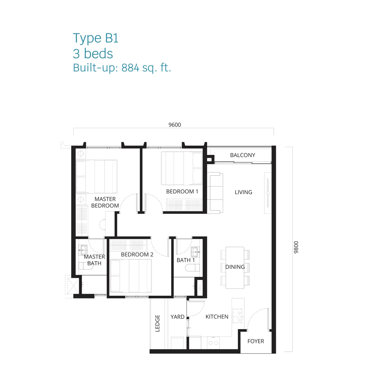 Stellaris Riana Dutamas @ Segambut floor plan Type B