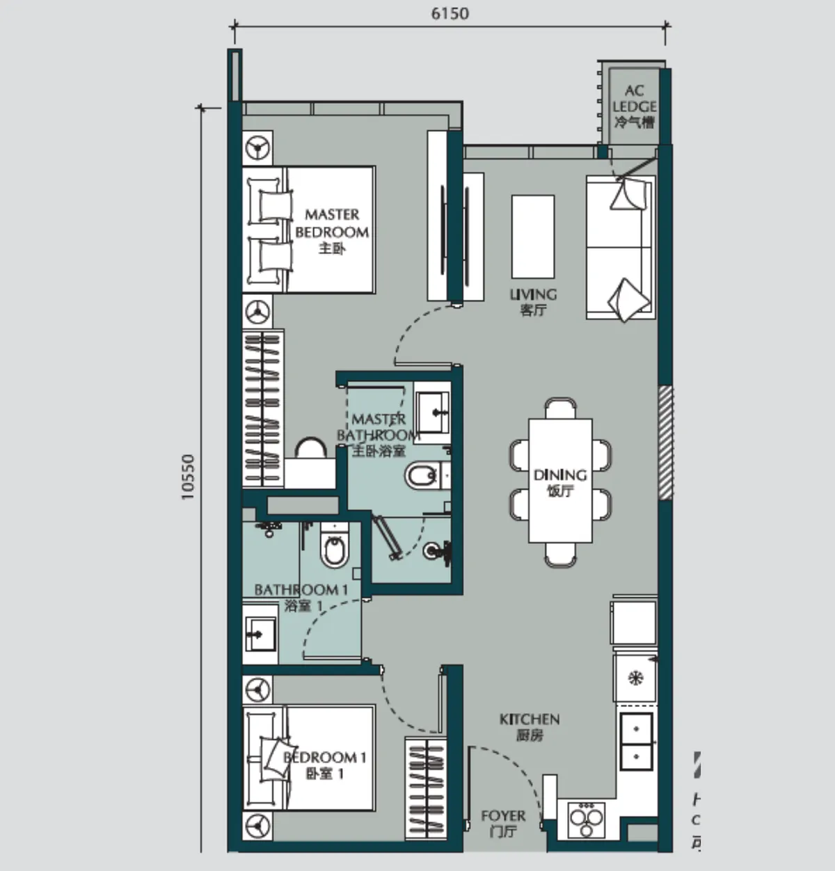 Times Square 2 @ Bukit Bintang floor plan Type B