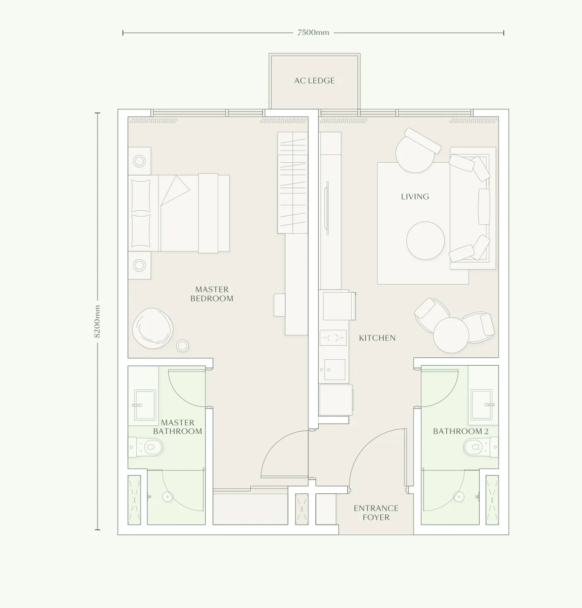Parkside Residences @ Bangsar floor plan Type B