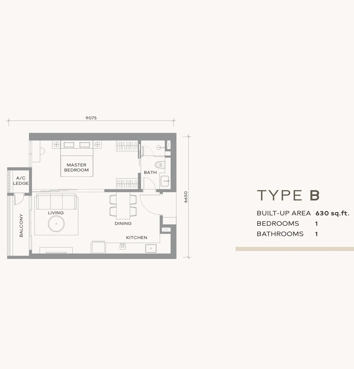 Khaya Residences @ Bangsar 户型图 B型