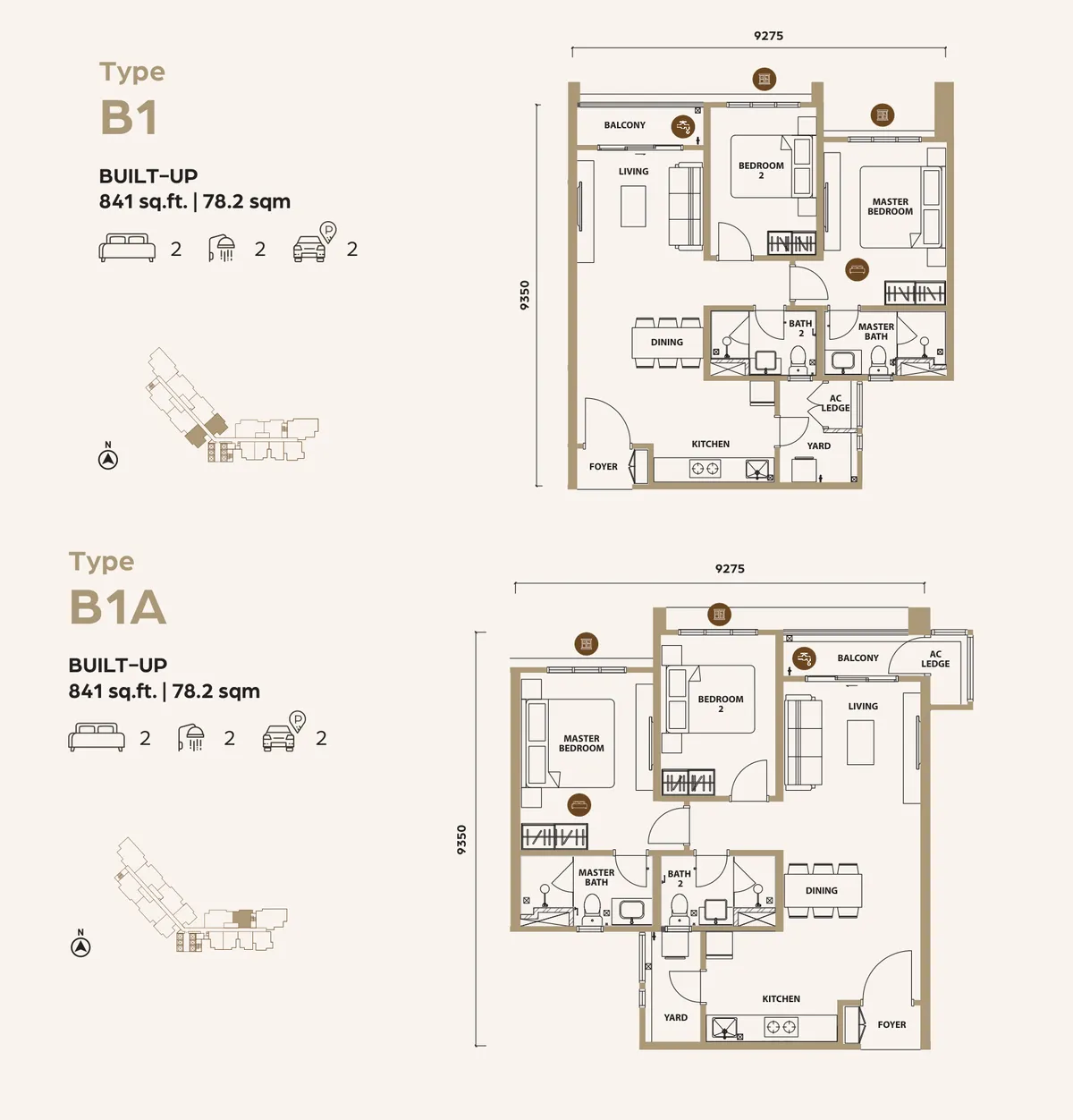 Lunar Seputeh @ Kuala Lumpur floor plan Type B1 / B1A
