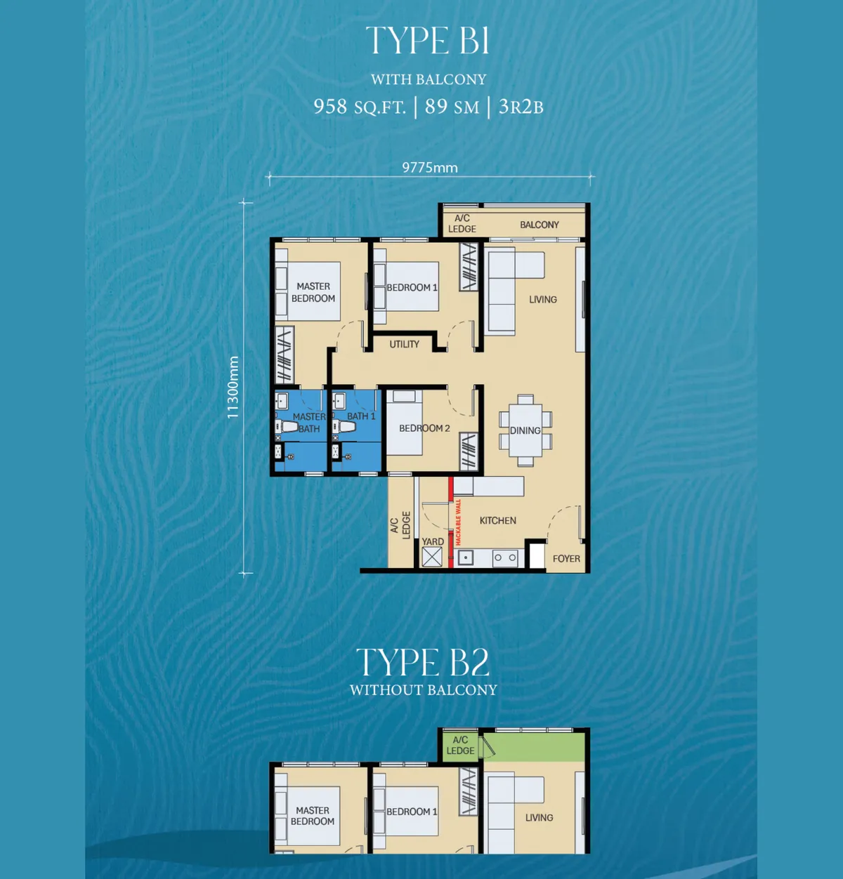 D'Evia Residences @ Kwasa Damansara floor plan B1 / B2