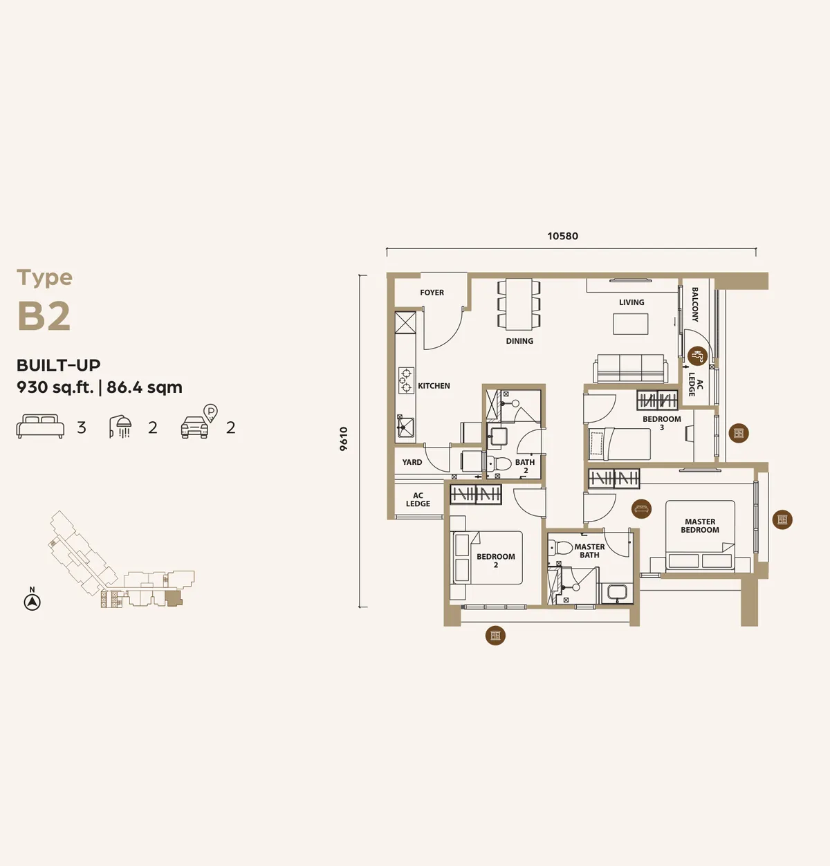 Lunar Seputeh @ Kuala Lumpur floor plan Type B2