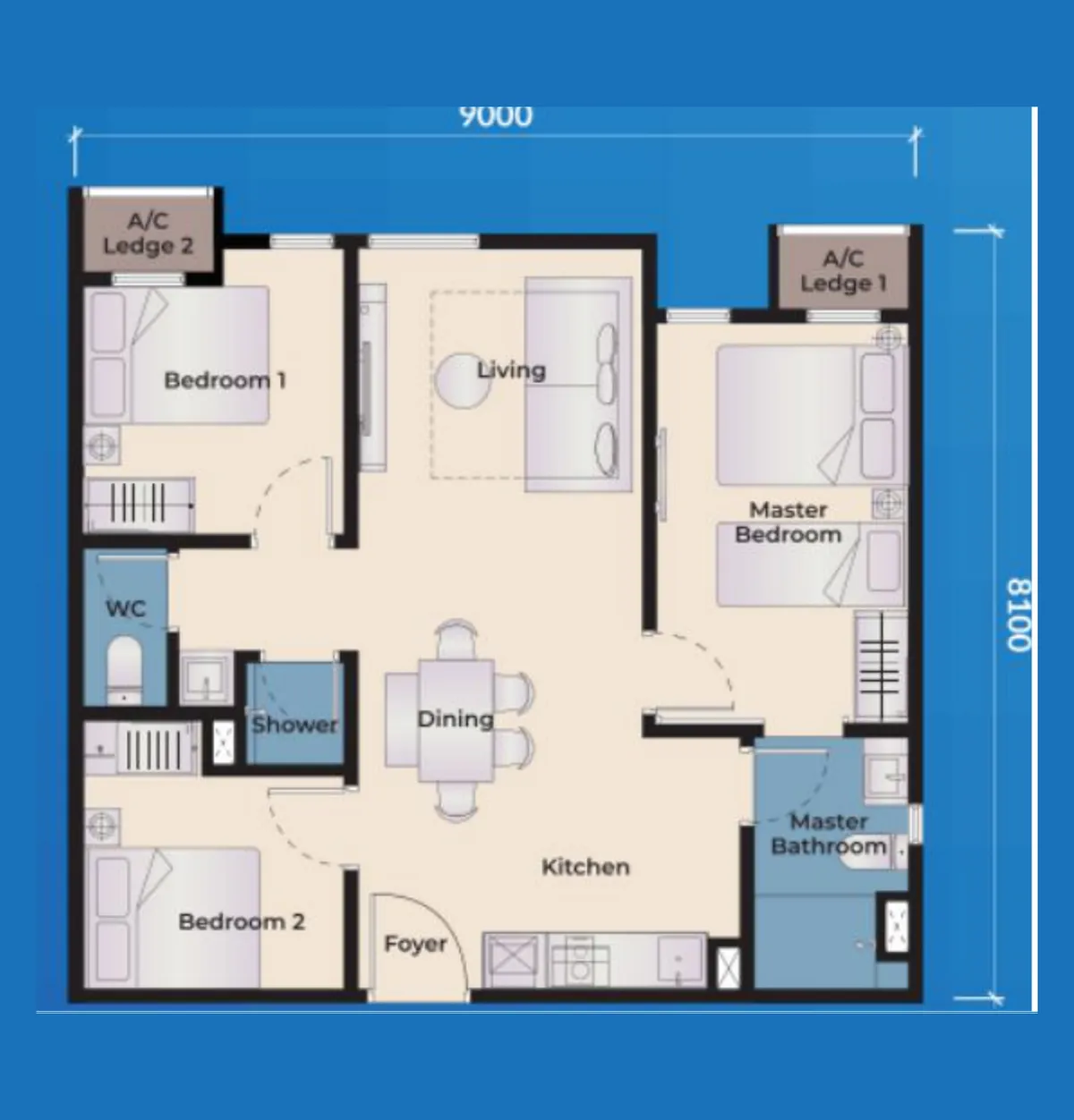 Qubaz Suites @ Kuala Terengganu floor plan Type C