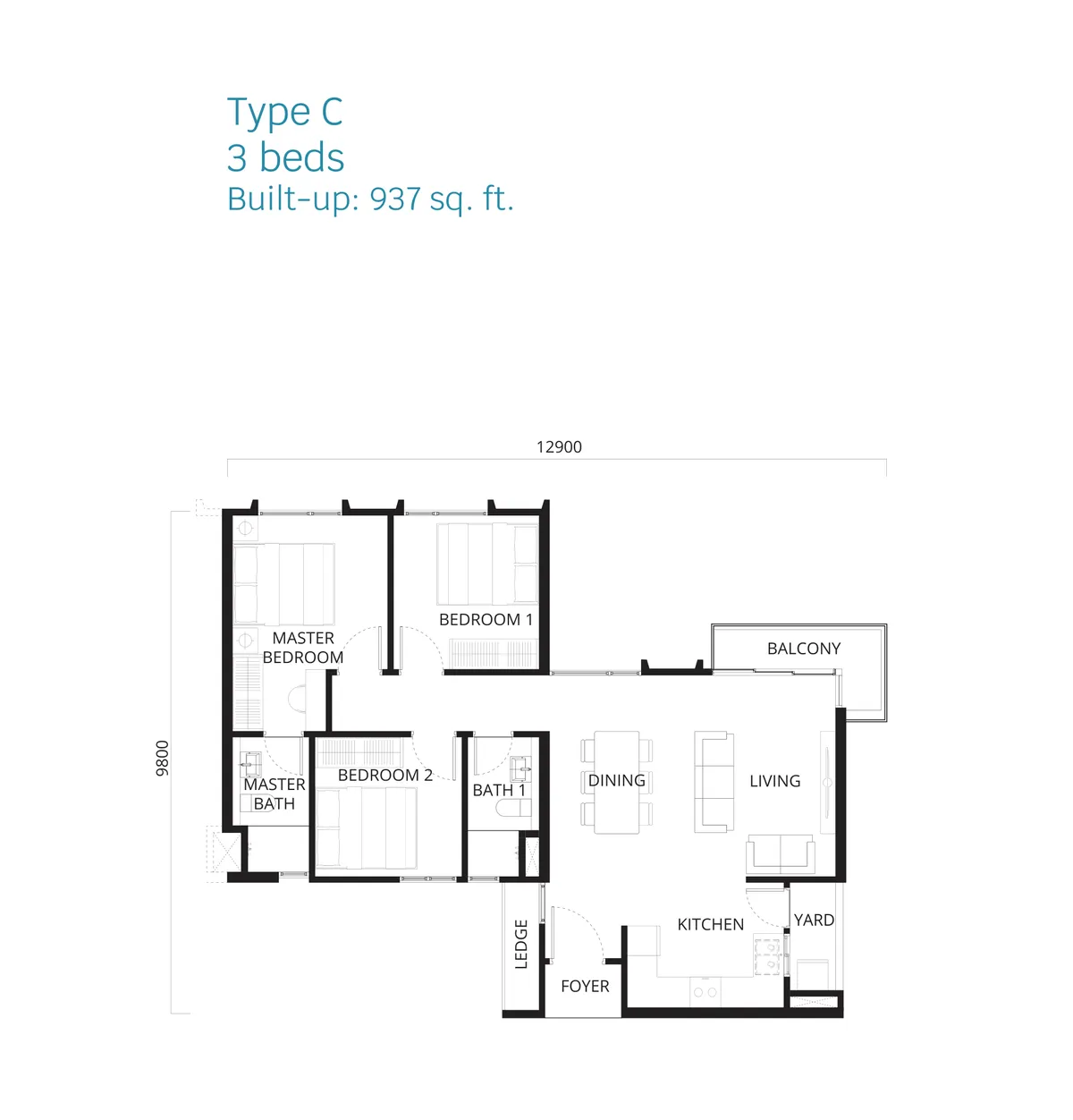 Stellaris Riana Dutamas @ Segambut floor plan Type C