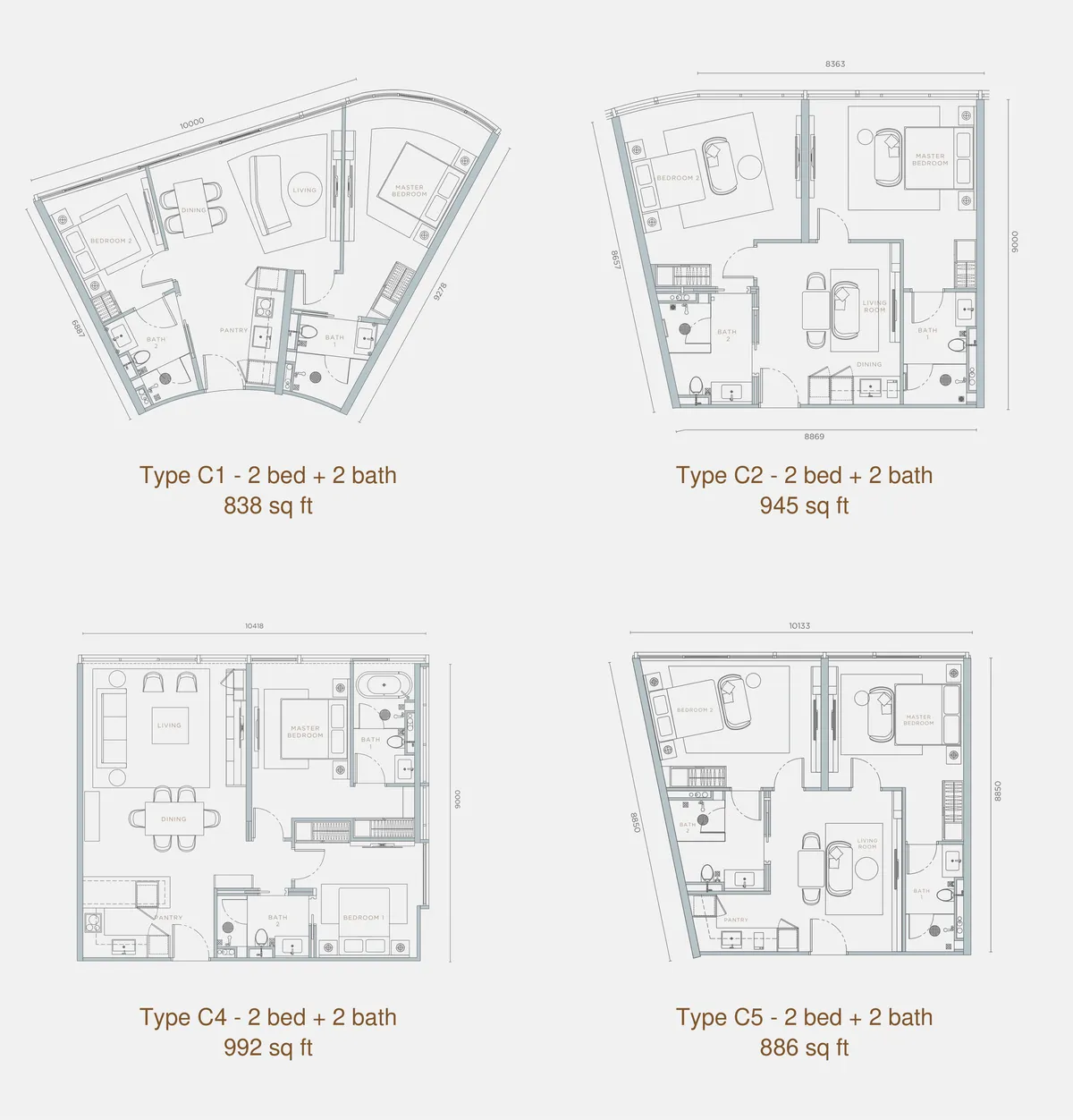 Orion Residence @ Bukit Bintang 户型图 C型