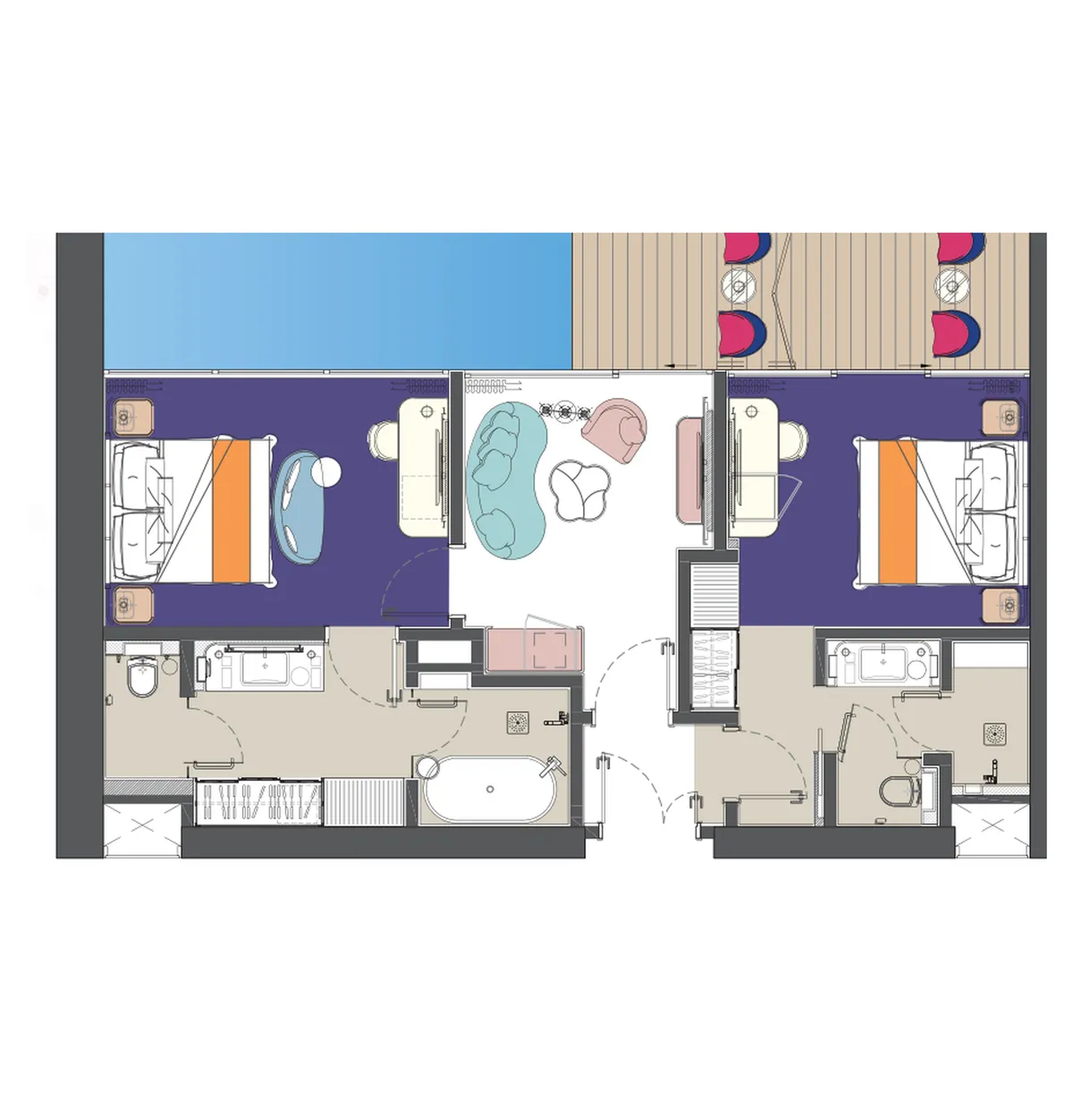 Royal Lexis @ Kuala Lumpur floor plan Type C (Dual Key)