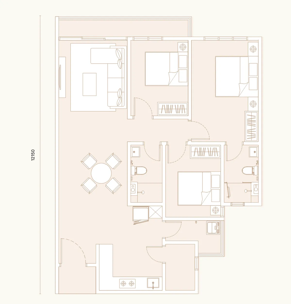 ARRA Residences @ Ara Damansara floor plan Type C1 (2CP), Tower B