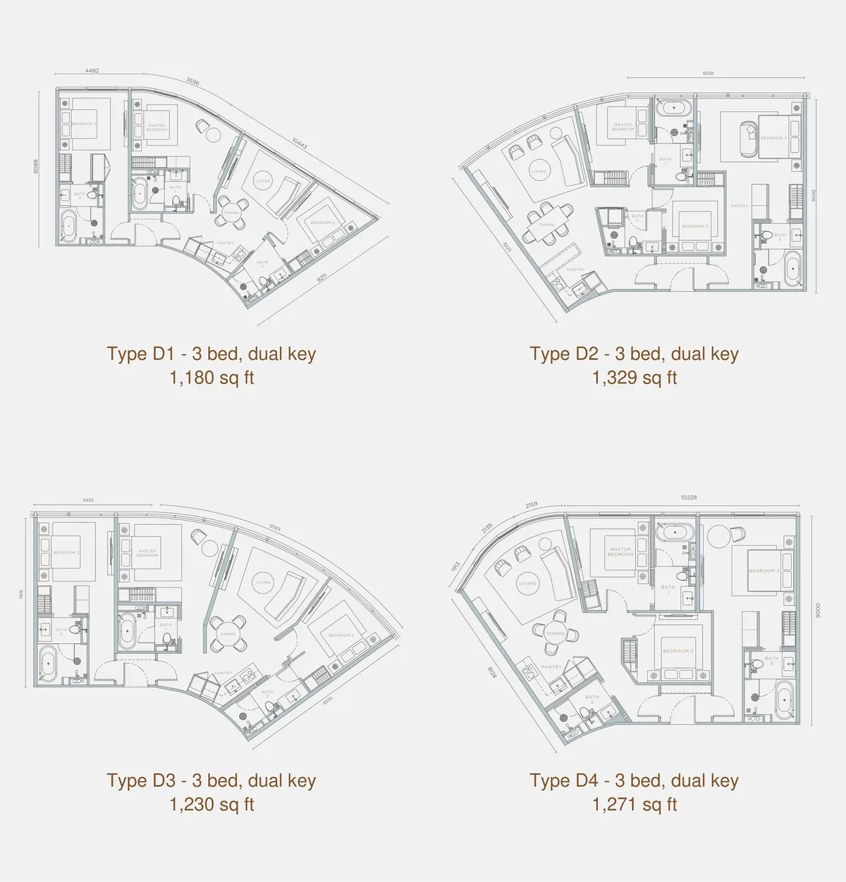 Orion Residence @ Bukit Bintang 户型图 D型（双钥匙）