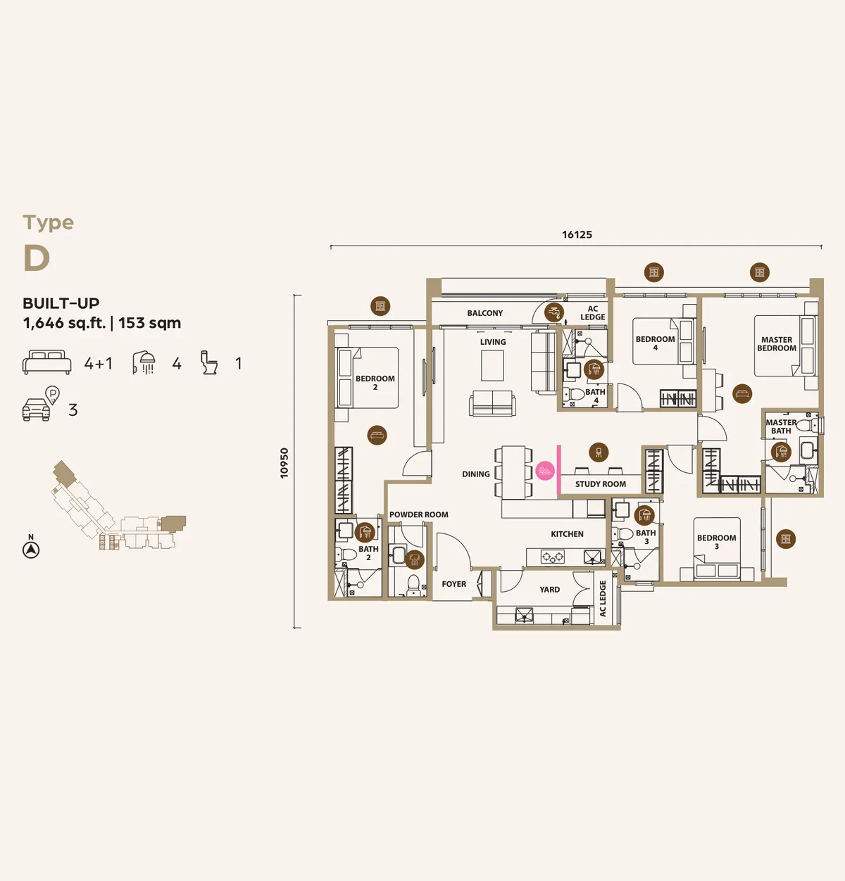 Lunar Seputeh @ Kuala Lumpur floor plan Type D