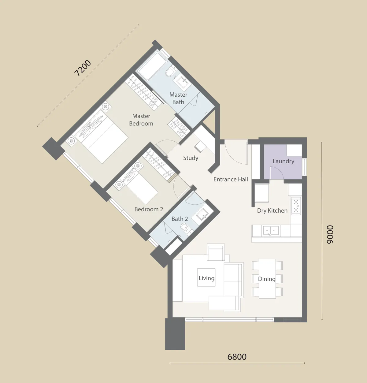 Cappella Embassy floor plan D1