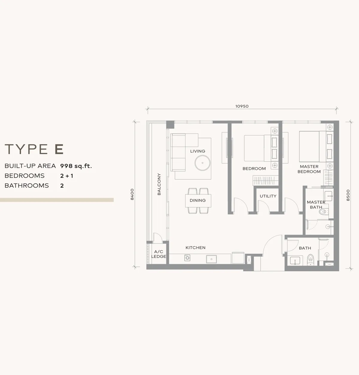 Khaya Residences @ Bangsar 户型图 E型