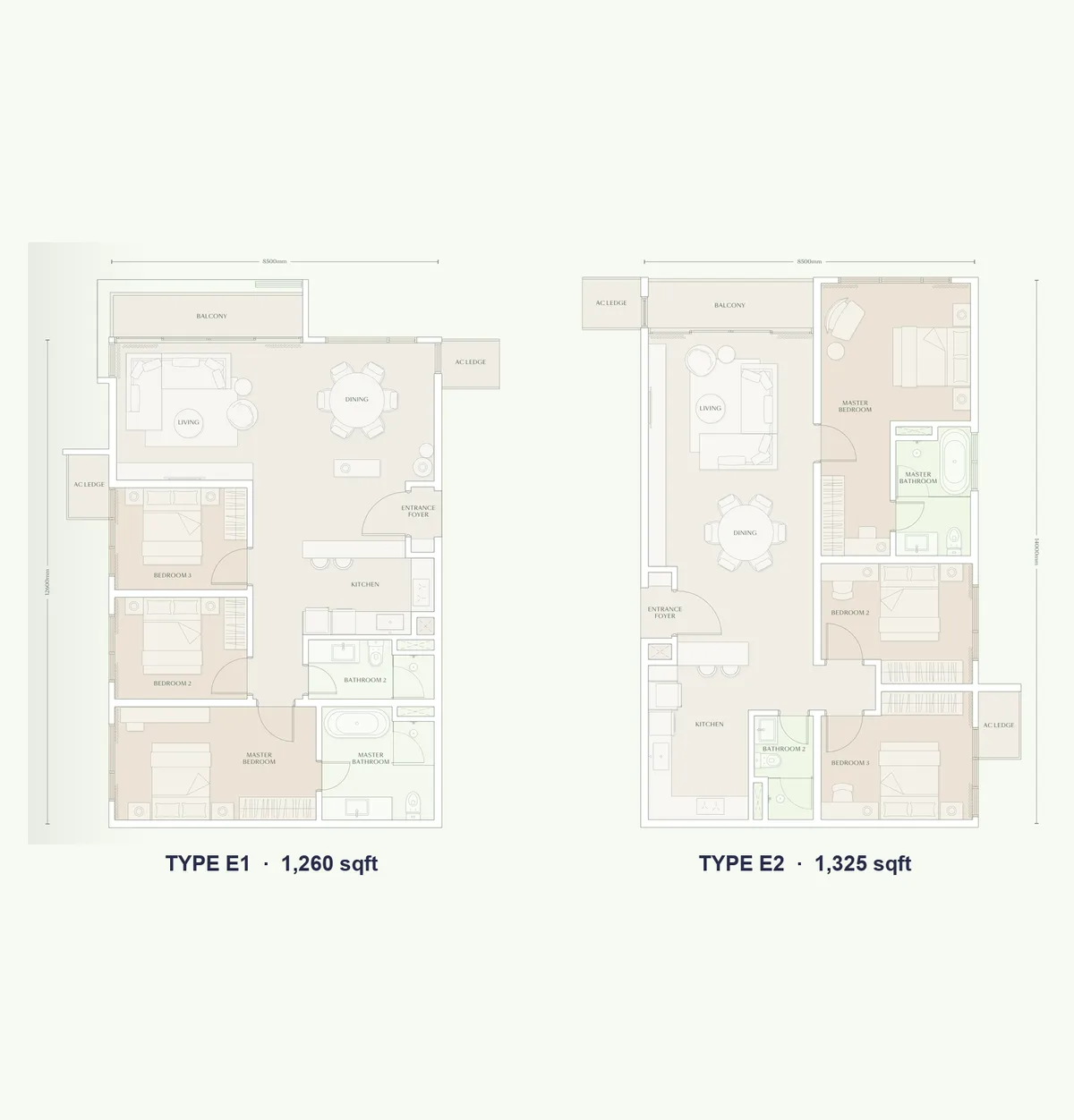 Parkside Residences @ Bangsar floor plan Type E