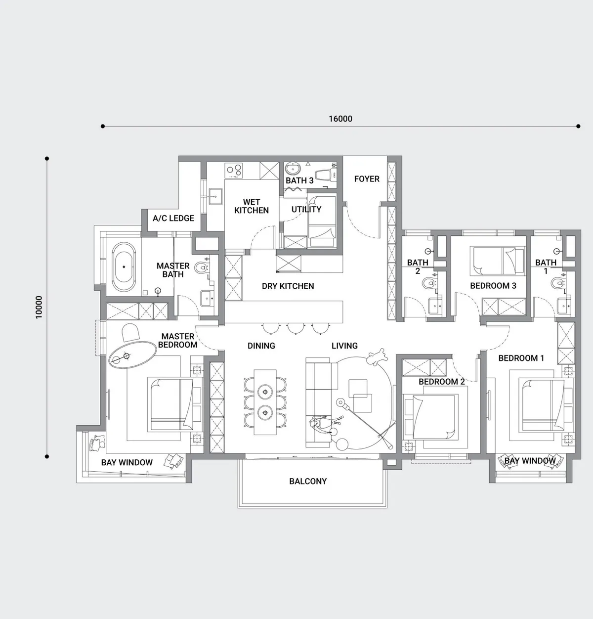 Enlace Suites 1 floor plan Type F