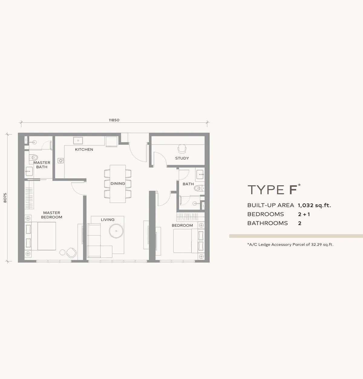 Khaya Residences @ Bangsar 户型图 F型