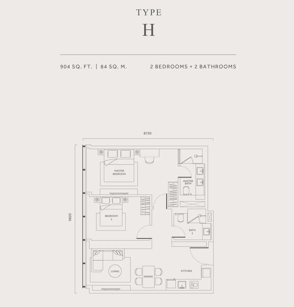 CloutHaus @ KL City Centre 户型图 H型