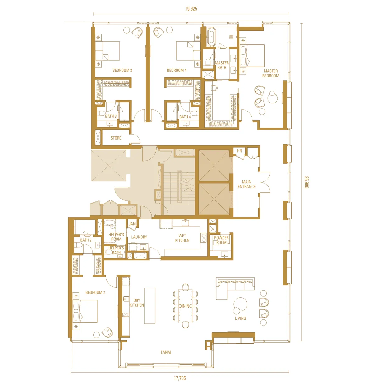 Imperial Residences @ Pavilion Damansara Heights floor plan Type H2