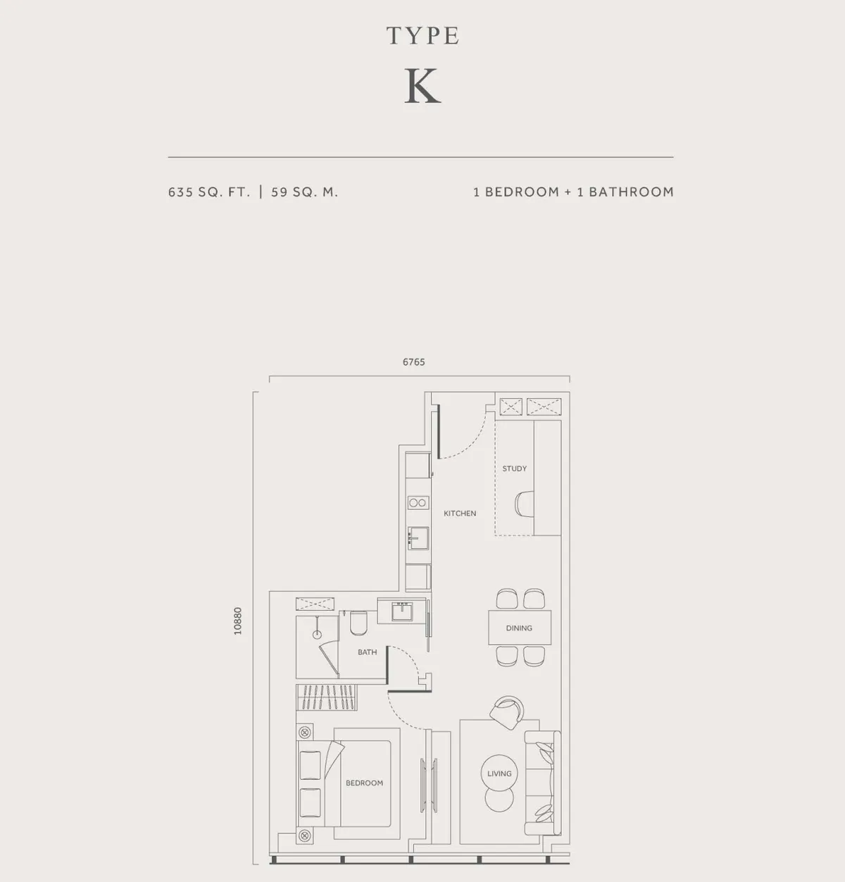CloutHaus @ KL City Centre 户型图 K型